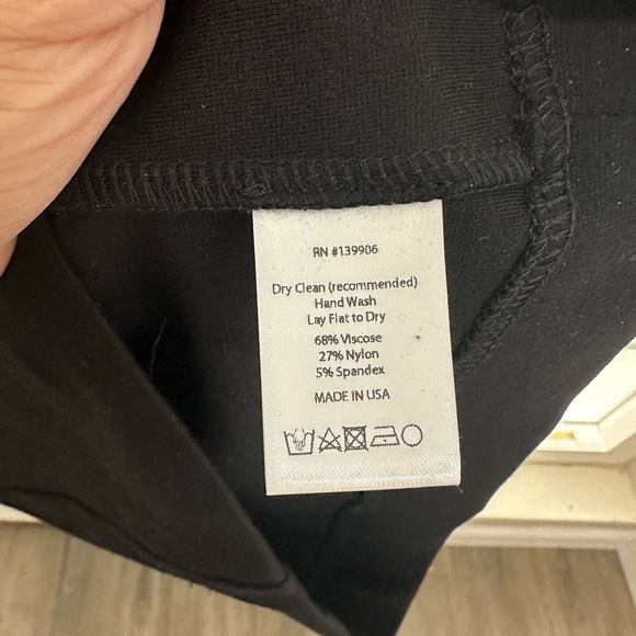 Ripley Rader  Los Angeles BLACK PONTE KNIT WIDE LEG PANT: CROPPED - Picture 7 of 8